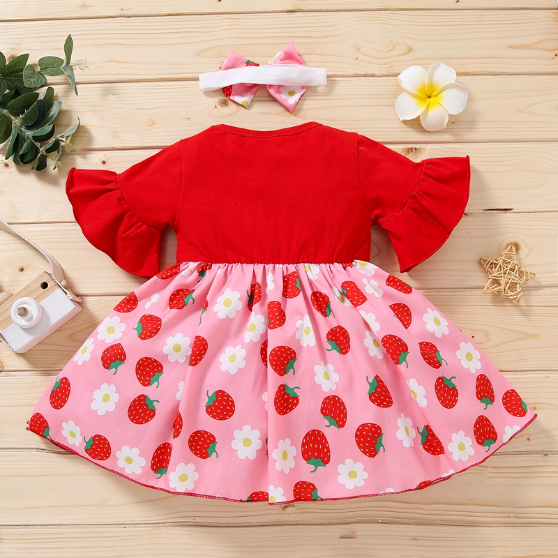 strawberry print dress girl